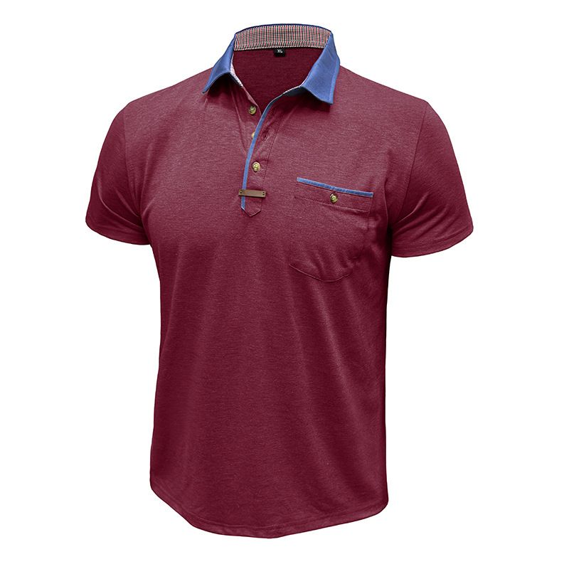 Grenzüberschreitende Sommer europäischen und amerikanischen Herren Kurzarm Revers T-Shirt, Außenhandel Herren Polo Shirt Casual Top Großhandel_voghion.com