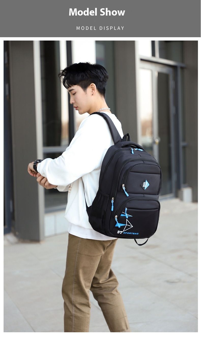 Fashionable letter printed sports made of PVC material, high school student backpack, large capacity, load reducing_voghion.com