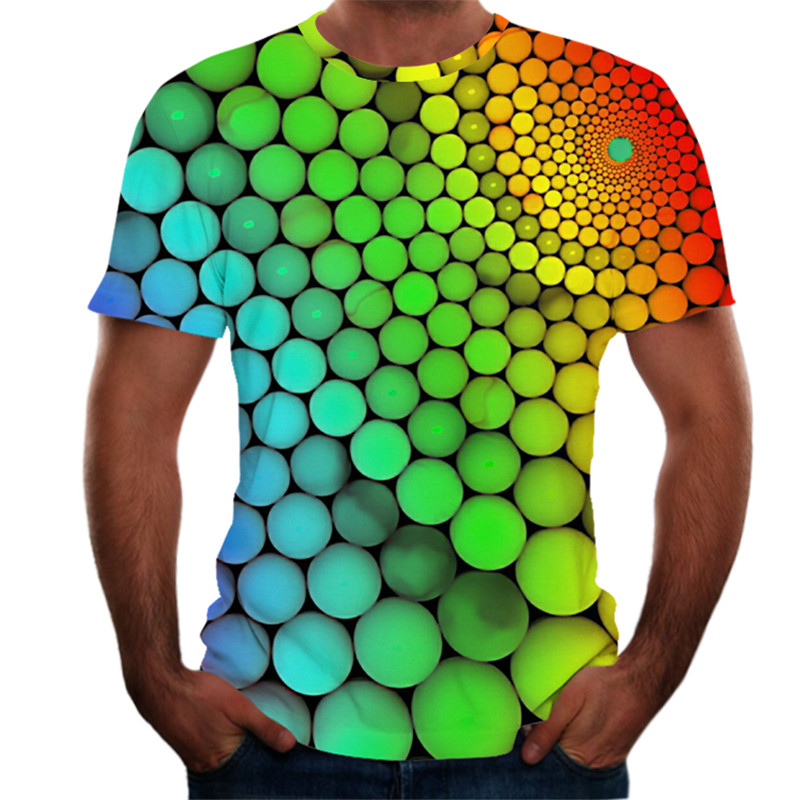 Ha ha Moodne naljaka naeratusega trükitud T-särk, meeste 3D-suvine T-särk, lühike topp_voghion.com