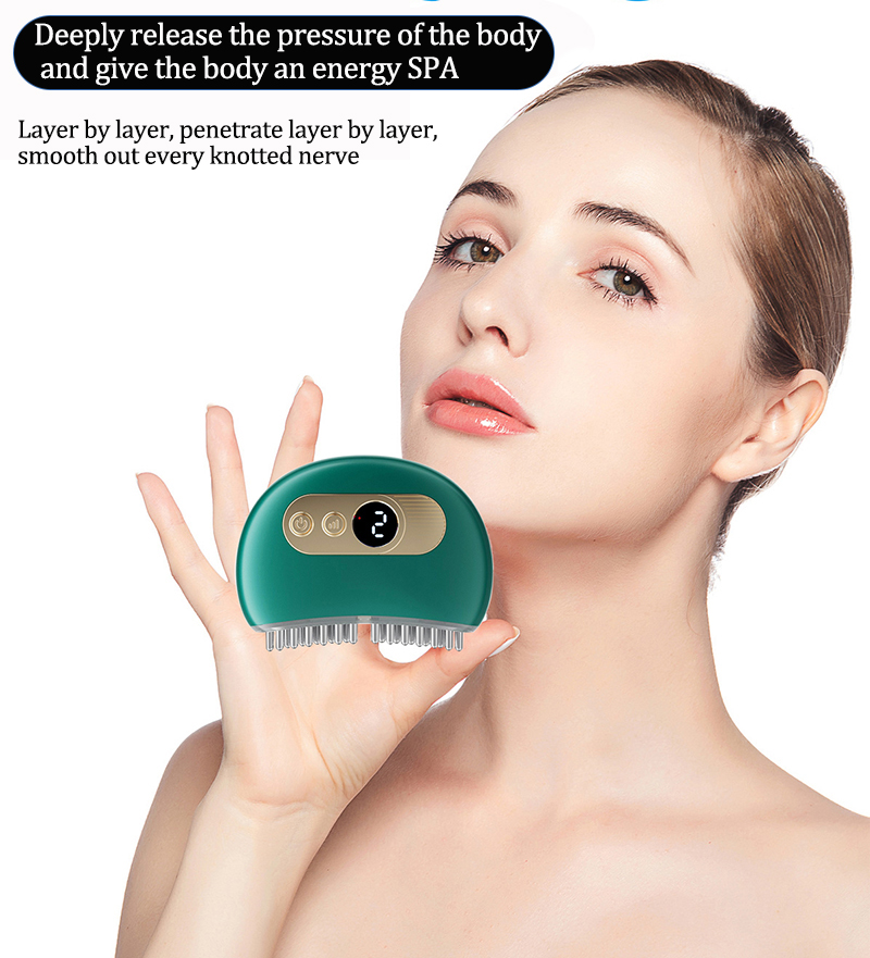 9-speed Vibration Heating Electric TENS Guasha Scraping Board Brush Facial Back Head Dredging Meridian Rel 70% discount_voghion.com