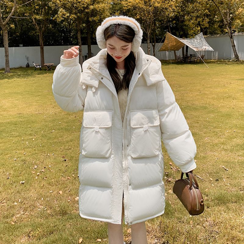 Nuovo piumino 2025 a Dongdaemun, versione coreana, ampio e lungo, lunghezza al ginocchio, giacca da pane, giacca di cotone per donna_voghion.com