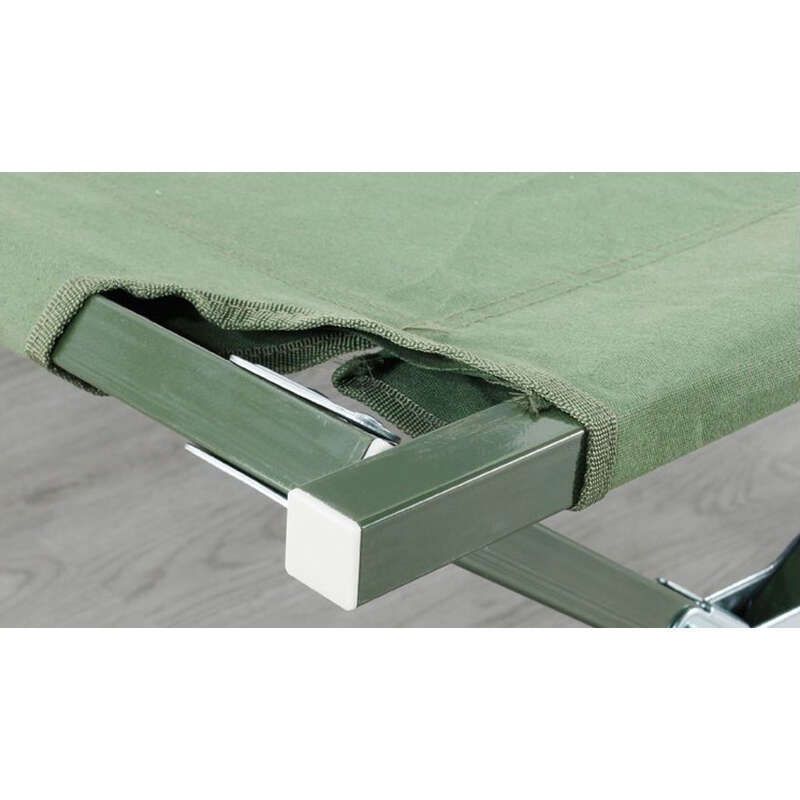 Tragbare Militär-Klappbett fir Erwuessener, Eenzelbett fir dobaussen, galvaniséiert Päif, Aluminiumlegierung, Titanlegierung_voghion.com