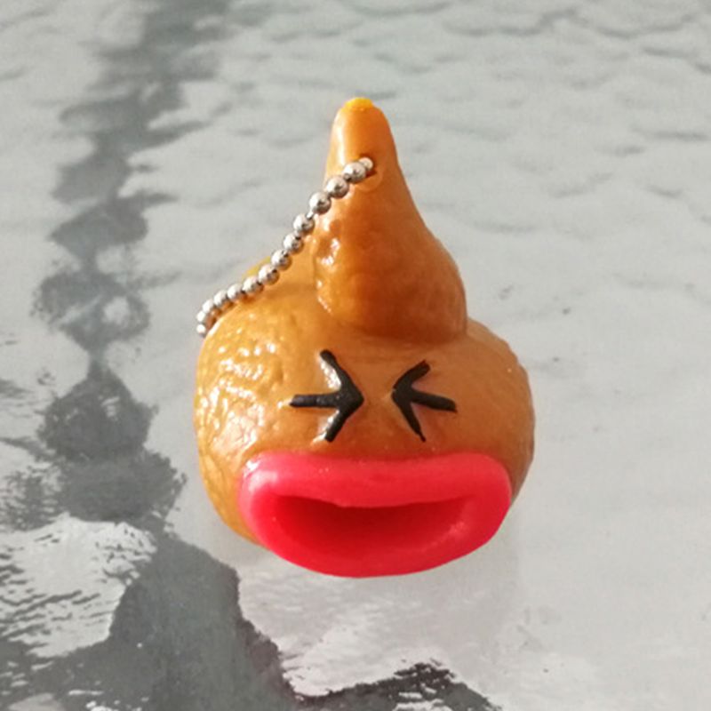 ToysMall Prank Poop Pendant Anti-stress Quick Recovery Vivid Out Tongues Tricky Poop Toys for Relax_voghion.com