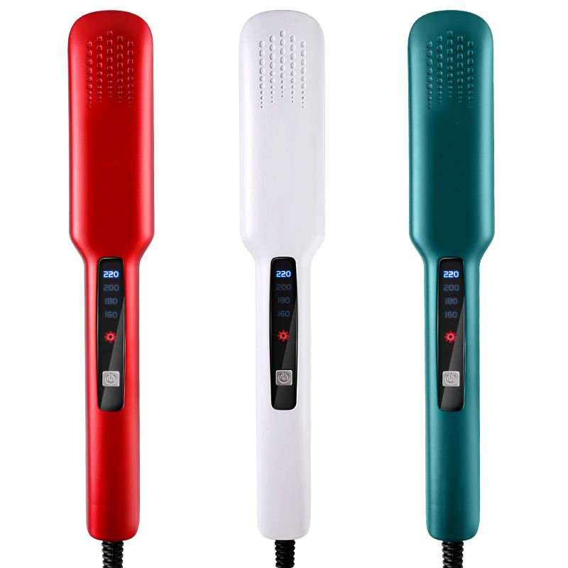 Plancha de pelo electrónica multifunción 2 en 1 y rizador rojo_voghion.com