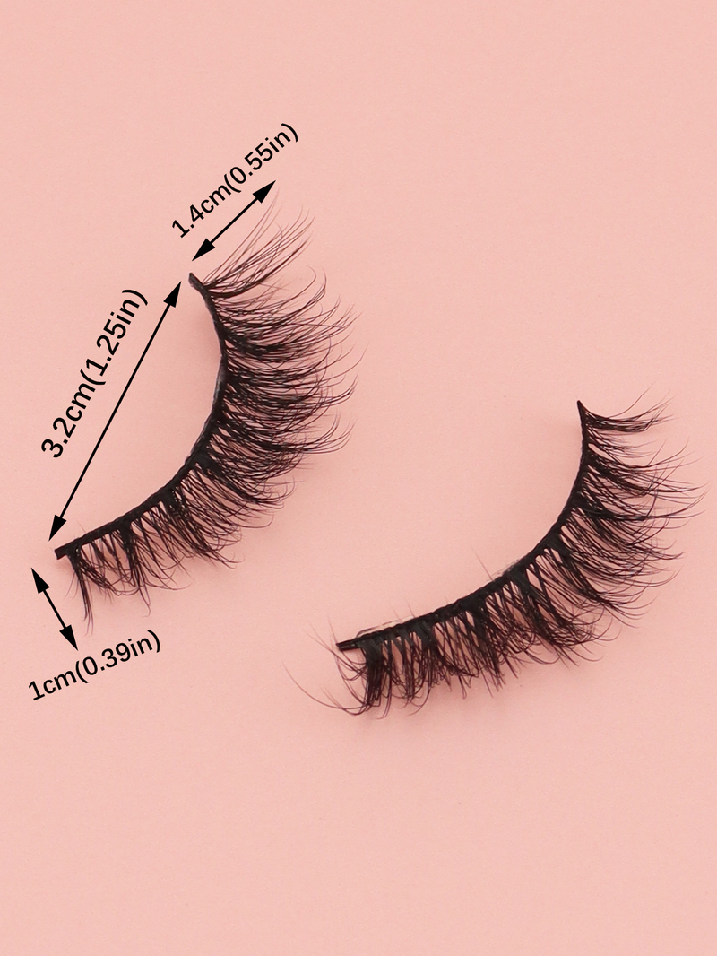 Cils en fibres chimiques 3D chauds, boucles stéréo naturelles, 20 paires de faux cils de plus que les cils plats_voghion.com