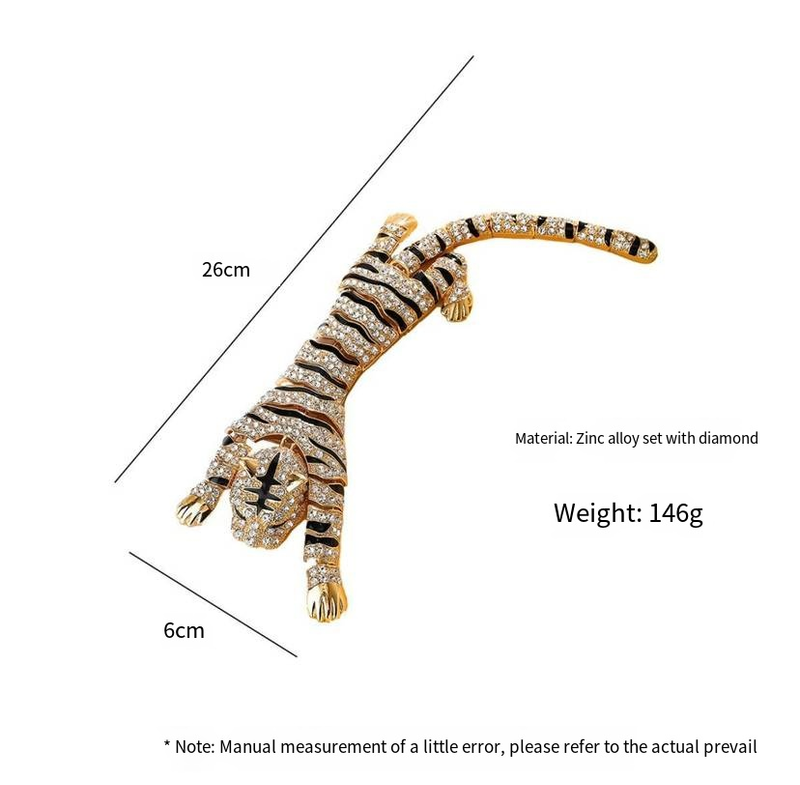 2023 Autumn and winter new brooch high-grade small alloy diamond large gold tiger dress with brooch_voghion.com