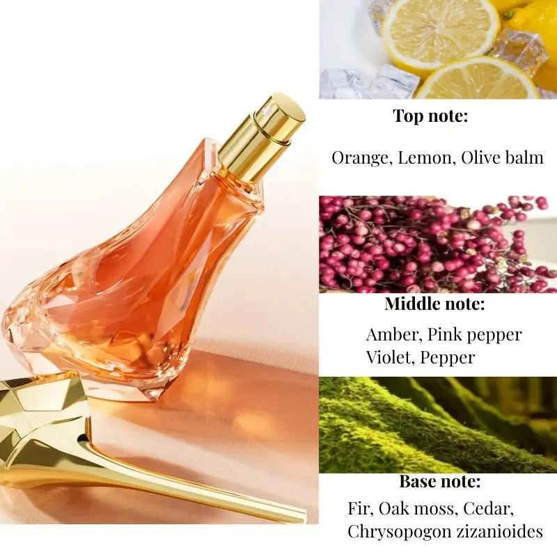 Coffret cadeau d'eau de toilette en vaporisateur High Heel pour femme, parfum rafraîchissant et durable aux senteurs florales et fruitées, parfum élégant pour les rendez-vous_voghion.com