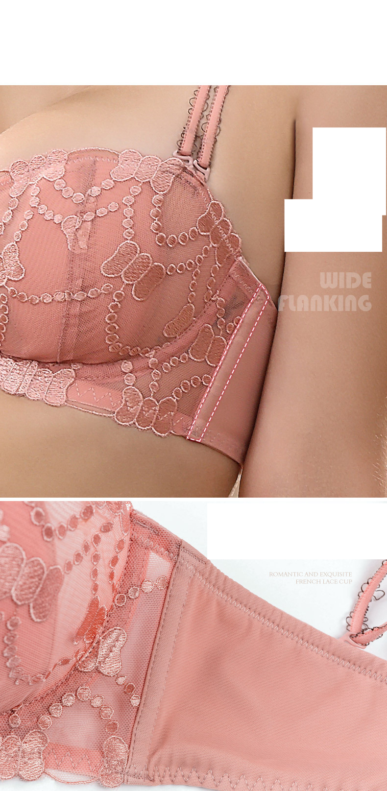 Dameskleding De nieuwe sexy off-the-shoulder mooie rugbeha grote borst kleine strapless ondergoed zachte stalen ring push-up bh set_voghion.com