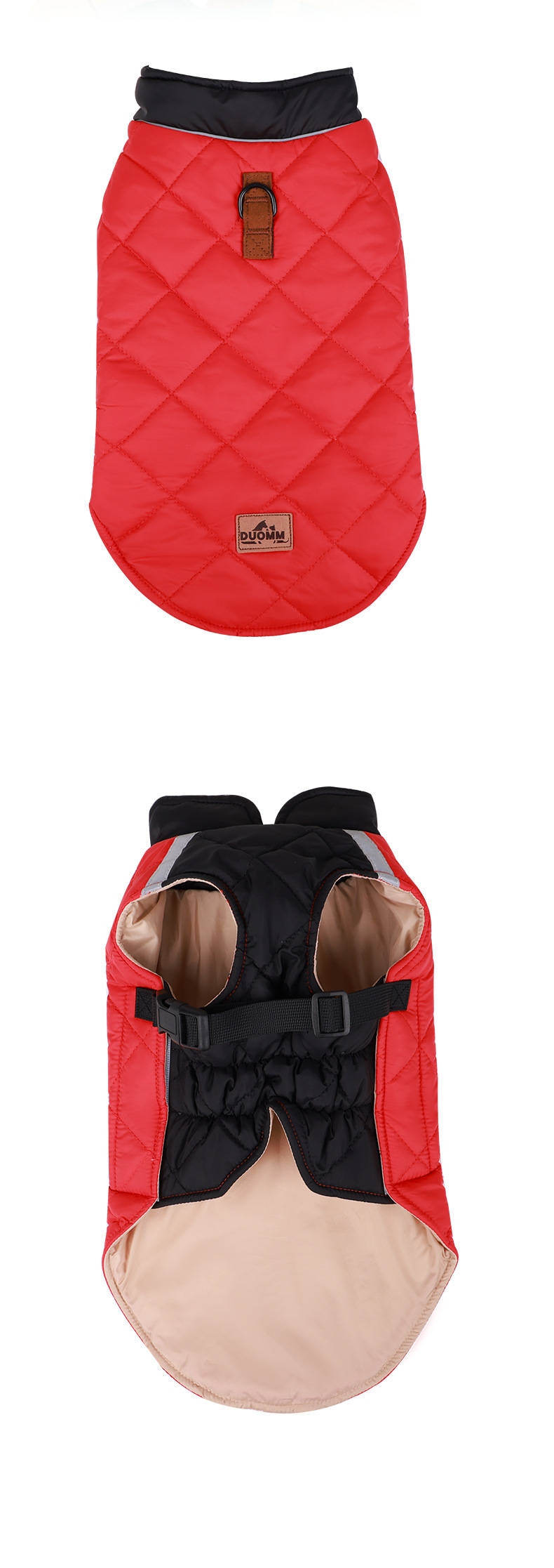 New autumn and winter dog clothes warm reflective dog clothes thick cotton vest dog cotton coat pet clothes_voghion.com