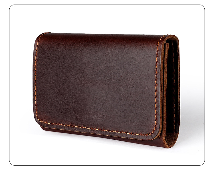 Card Cases Vintage Leather Men's Wallet Cowhide Vertical Money Clip Anti-theft Brush Multi-card Sleeve_voghion.com