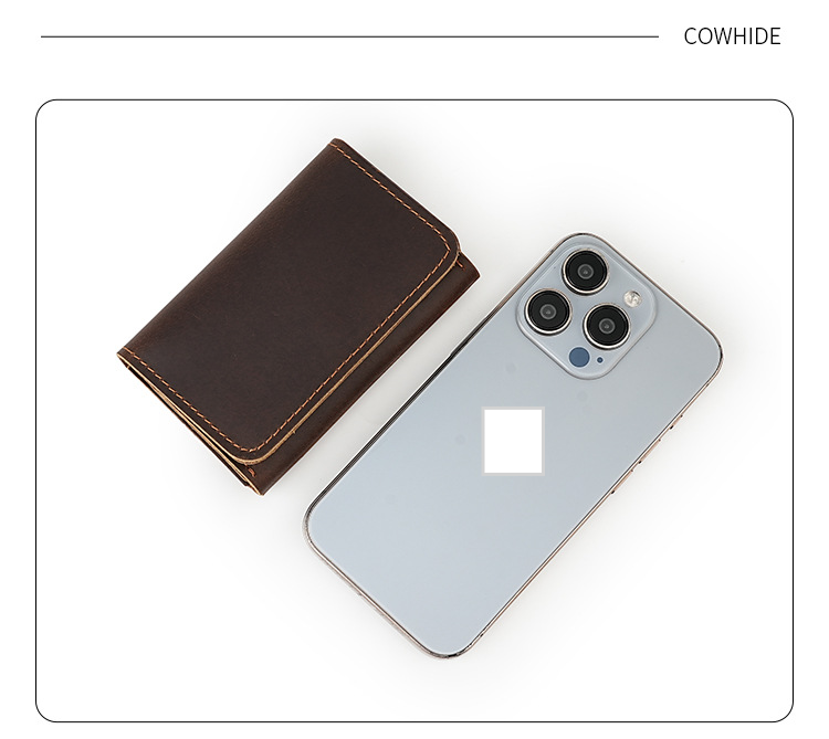 Card Cases Vintage Leather Men's Wallet Cowhide Vertical Money Clip Anti-theft Brush Multi-card Sleeve_voghion.com