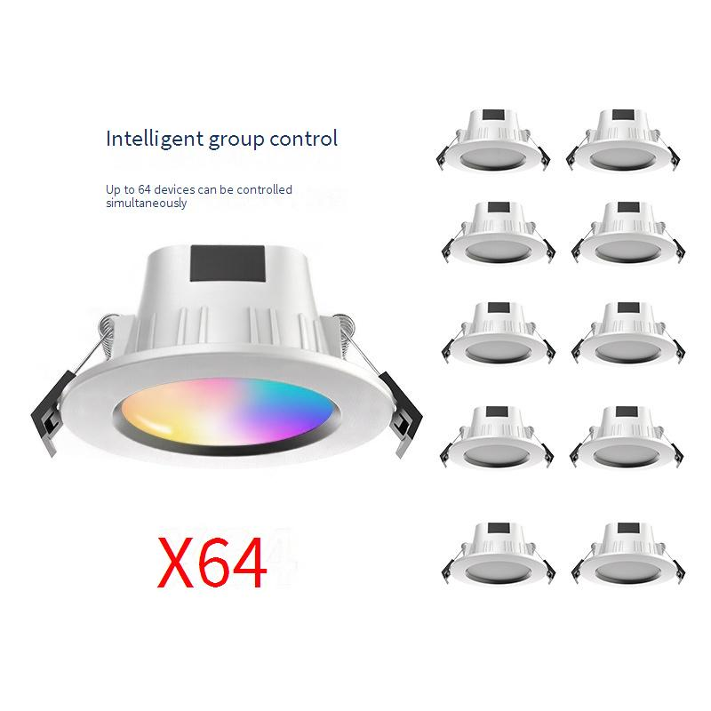Lâmpadas inteligentes Bluetooth Rede RGB Controle remoto colorido Escurecimento por voz Ajuste de cor Tubo embutido LED_voghion.com