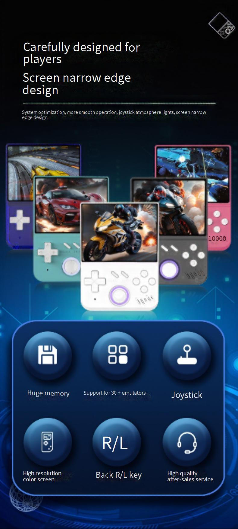 Video Game Consoles New Mymini Open Source Handheld Game Console Portable Retro Arcade Game Nostalgic 3d Dual System Handheld_voghion.com