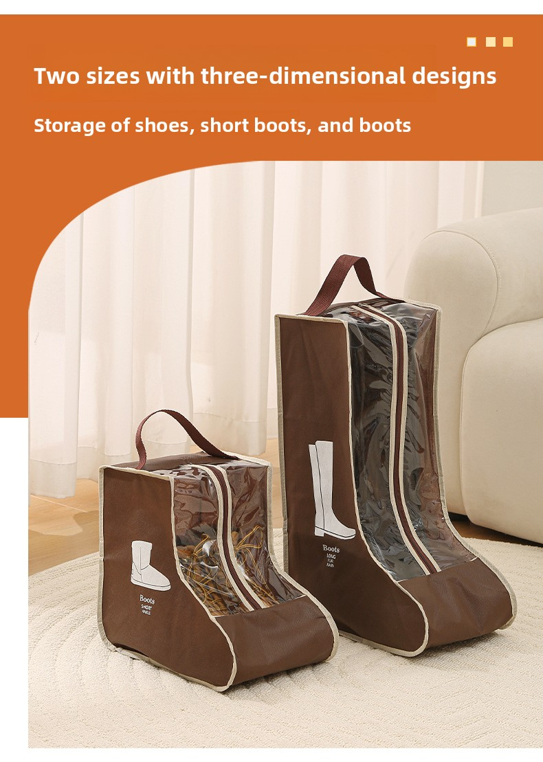 Large Capacity Shoe Storage Bag - Transparent Travel Shoe Organizer With Handles Portable & Dustproof For Home Seasonal Use & Suitcase Packing_voghion.com