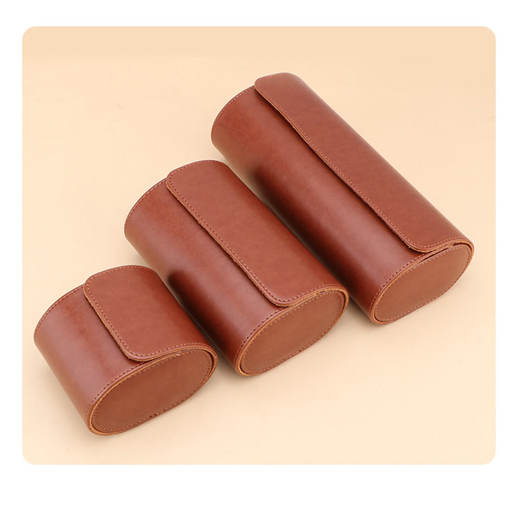 Portable Watch Box High Grade Leather Black Watch Storage Box Dustproof And Drop Proof Multifunctional Portable Watch Bag_voghion.com