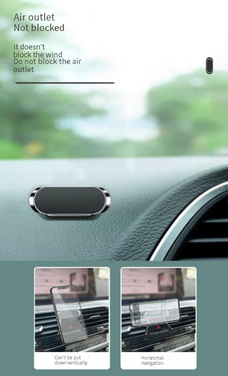 Universal 360° Rotatable Alloy Magnetic Car Vent Phone Holder, Strong Suction Dashboard & Air Vent Mount For Most Smartphones_voghion.com