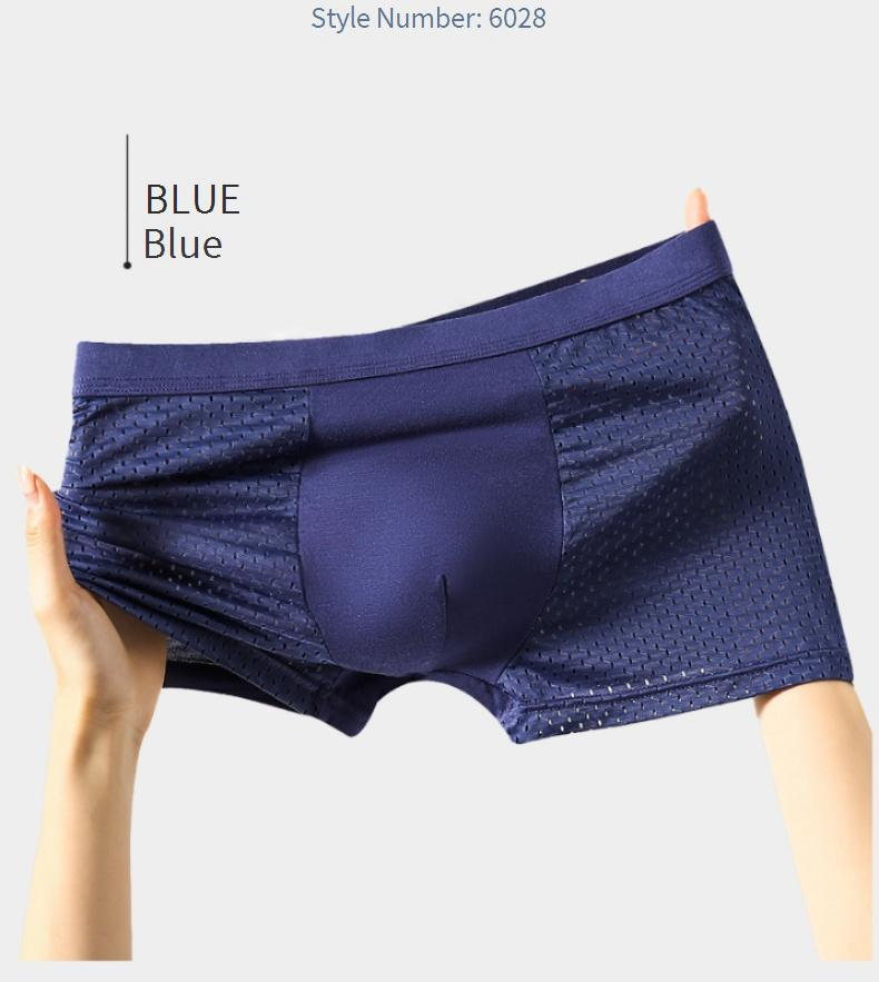 Ademende mesh boxershorts voor heren - Ultrazachte ijszijden onderkleding, comfortabel en anti-schuur, vochtafvoerend_voghion.com