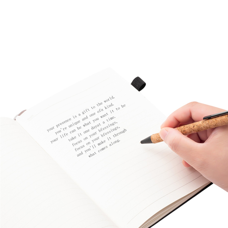 Notebooks A5 Cork Creative PU Environmentally Friendly Wheat Straw Splicing Notebook With Customizable Logo Business Office Pen_voghion.com