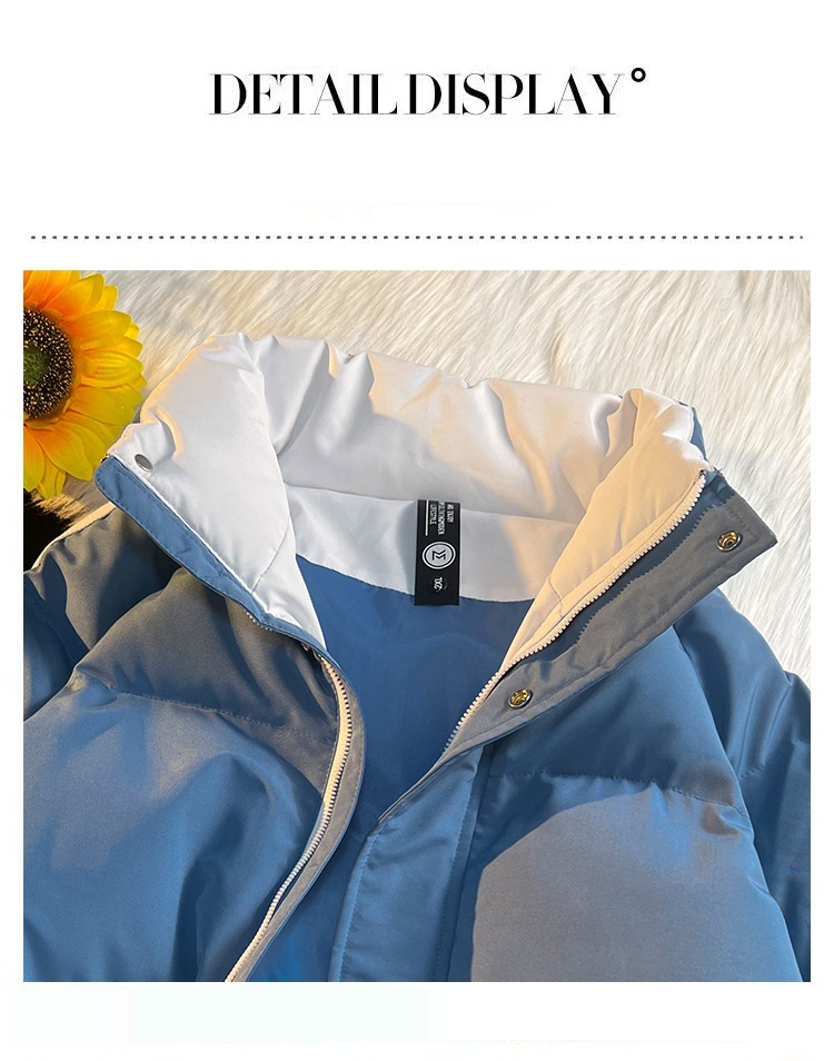 Herrenbekleidung Herren-Winterjacke mit Stehkragen, gepolstert – dicker, warmer Freizeitmantel, wasserabweisend, übergroße Passform, modische Oberbekleidung für Jugendliche_voghion.com