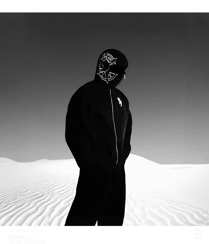 Men's Casual Zip-up Hoodie With Pattern Print, A Stylish And Versatile Men's Clothing Item_voghion.com