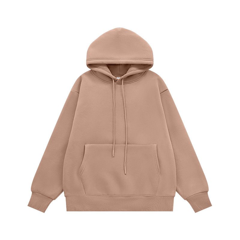 Felpa con cappuccio foderata in pile – 350 g/m², capo essenziale da streetwear oversize con tasca a marsupio_voghion.com