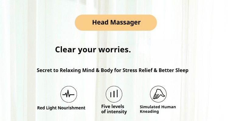 Kopfhautmassagegerät für Kopf und Nacken – Elektrische Vibrationsmassage mit einstellbarer Geschwindigkeit, über USB wiederaufladbar, Stressabbau und Haarwuchsstimulation (Schwarz)_voghion.com