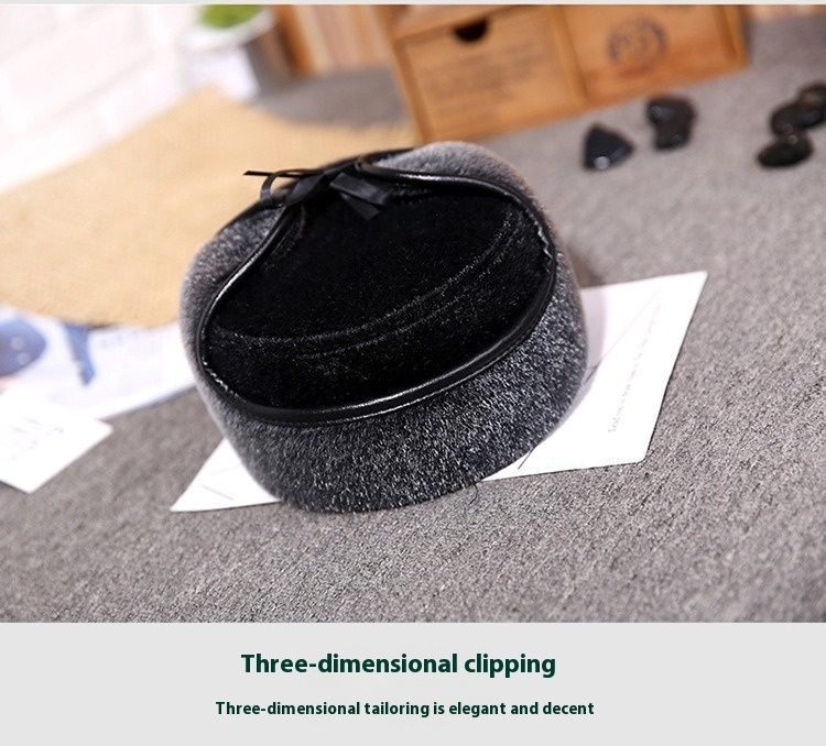 Men Middle-aged And Elderly Autumn And Winter Mink Fur Pilot Hat Warm Ear Protection Cold Proof Arctic Fleece Hat Gift For Elders_voghion.com