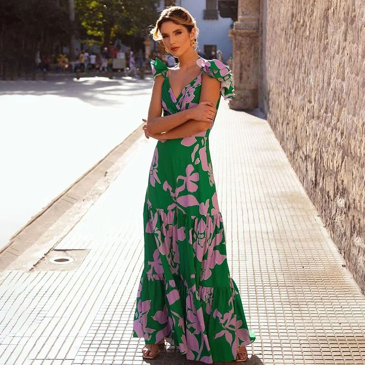 Robe de bain imprimée pour femme avec jupe amovible - Maillot de bain cache-maillot de bain pour les vacances_voghion.com