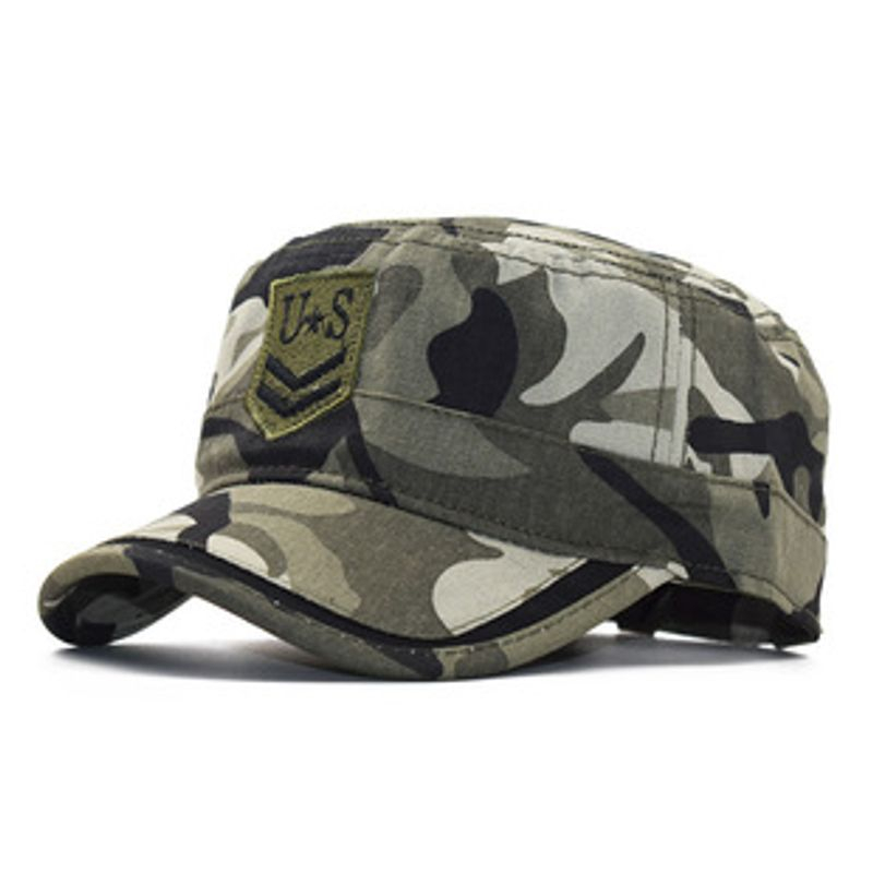 Cappellini da baseball unisex a righe mimetiche US MARINES piatti all'aperto_voghion.com