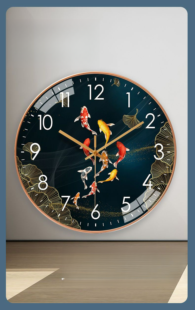 Nowy chiński styl do salonu, jadalni, zegara domowego, cichego zegara ściennego do sypialni bez wiercenia_voghion.com