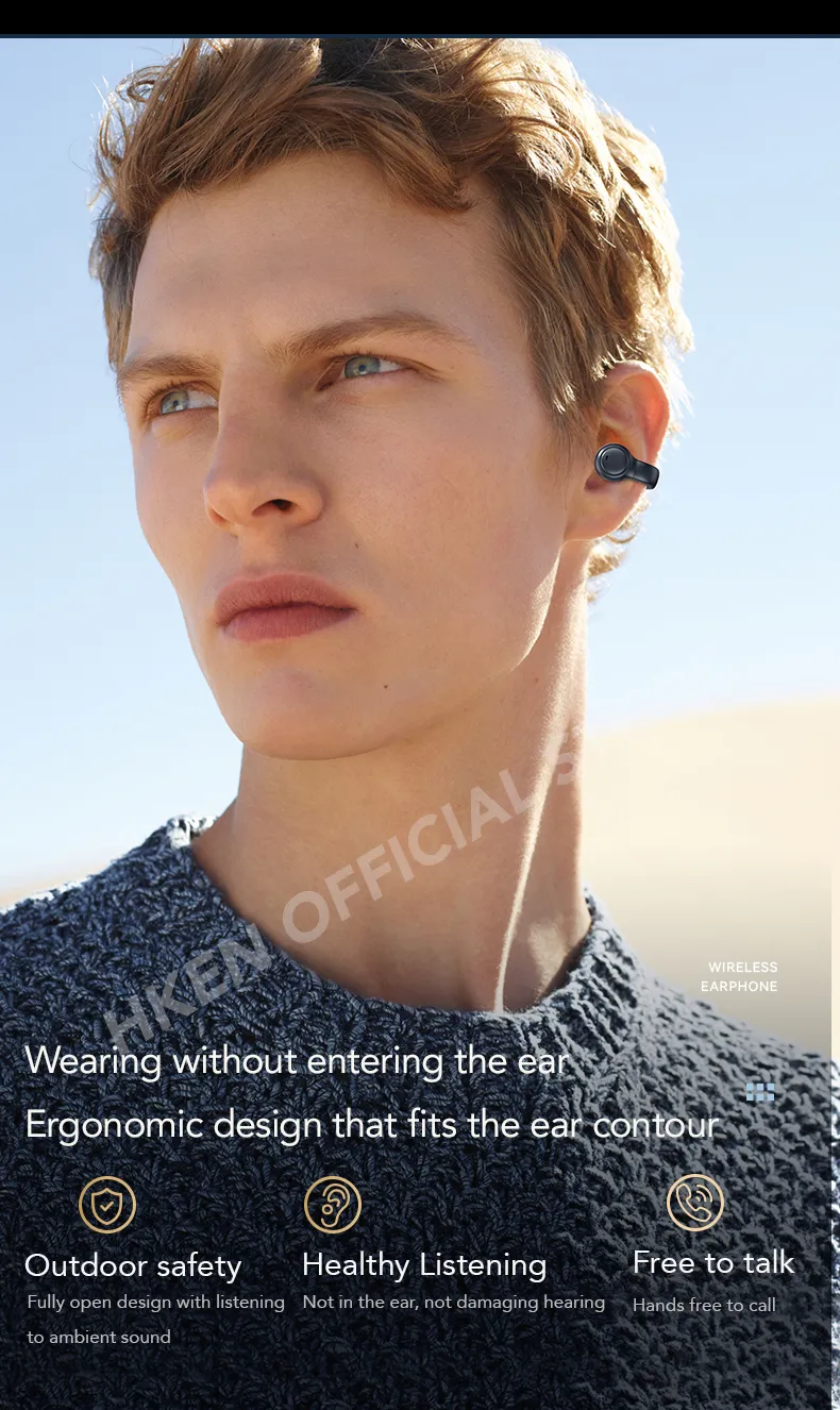 High Quality Bone Conduction Wireless Headphones Bluetooth Gaming Headsets Noise Canceling Sport Earphones for xiaomi iphone_voghion.com