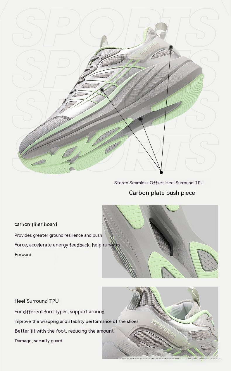 Trainers autumn and winter new carbon plate high elastic cushioning running shoes outdoor children's casual shoes fashionable versatile_voghion.com