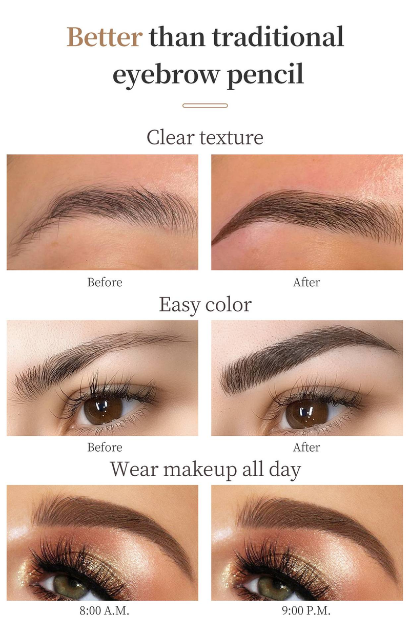 Four fork liquid eyebrow pencil lasting natural three-dimensional, no fading, waterproof, anti-sweat, no smudding four claw eyebrow pencil_voghion.com