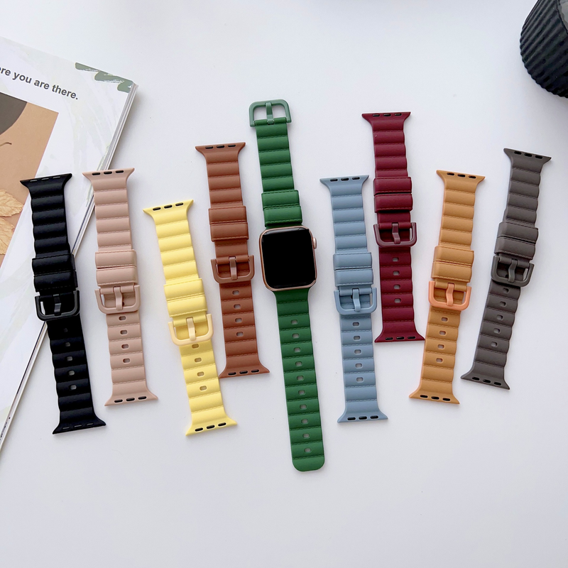 generatie horlogeband appel Watch se horloge wave siliconen band_voghion.com