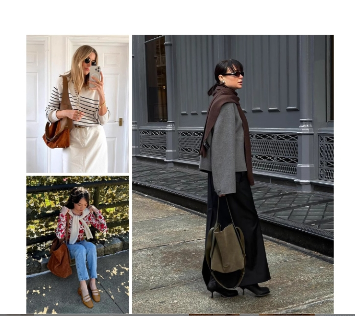 Songmont Mountain Pine Wildleder Tote Unterarmtasche Lazy Commuter Single Shoulder Crossbody_voghion.com