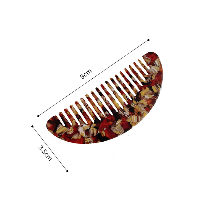 Pieptene mini retro din acetat, pieptene portabil, model de culoare carapace de broască țestoasă, pieptene mic, pieptene cu breton_voghion.com