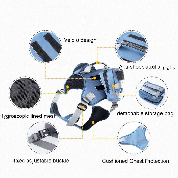 Dog Explosion-proof Chest Strap With Detachable Combination Backpack_voghion.com