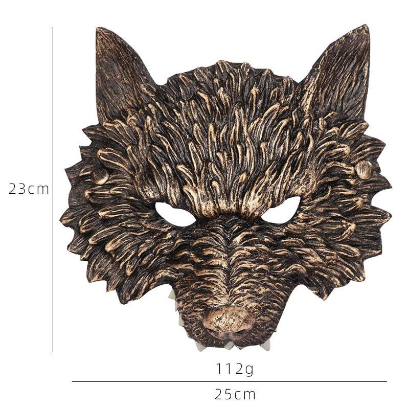 Animal Masks, Halloween Headgear, Carnival Soft 3D Realistic Costume Props, Wolf Masks_voghion.com