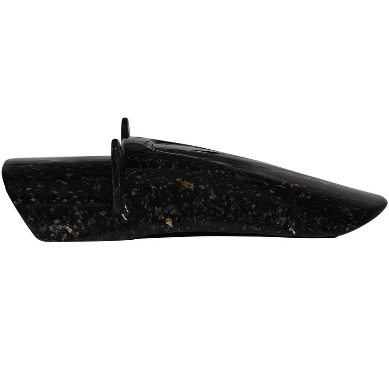 Carbon Fiber Rear Fender Mudguard For Electric Motorcycles - Lightweight & Durable Upgrade Accessory (24x15x7cm, Black Gold/Black Purple)_voghion.com