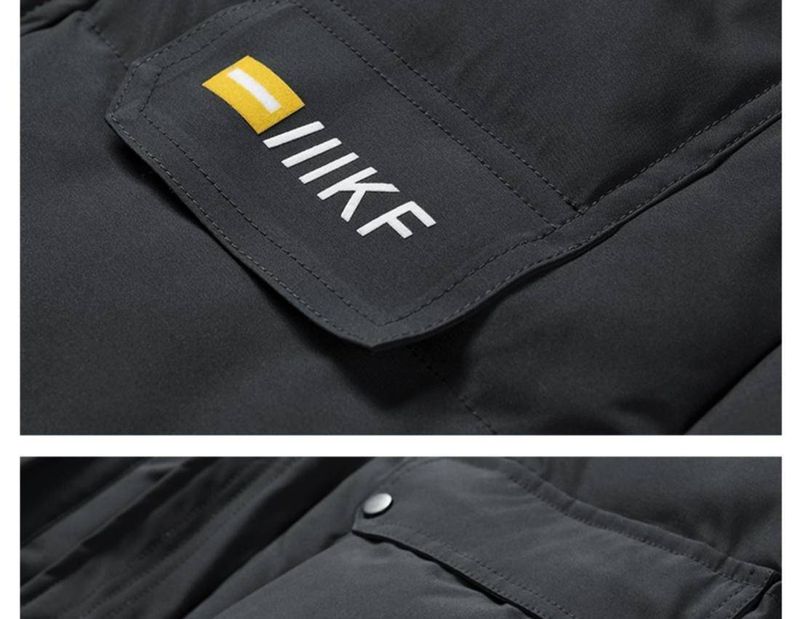 Herrenbekleidung 2025: Neuer, bedruckter Wintermantel mit Kapuze im Retro-Stil – warm, locker geschnitten, dick._voghion.com