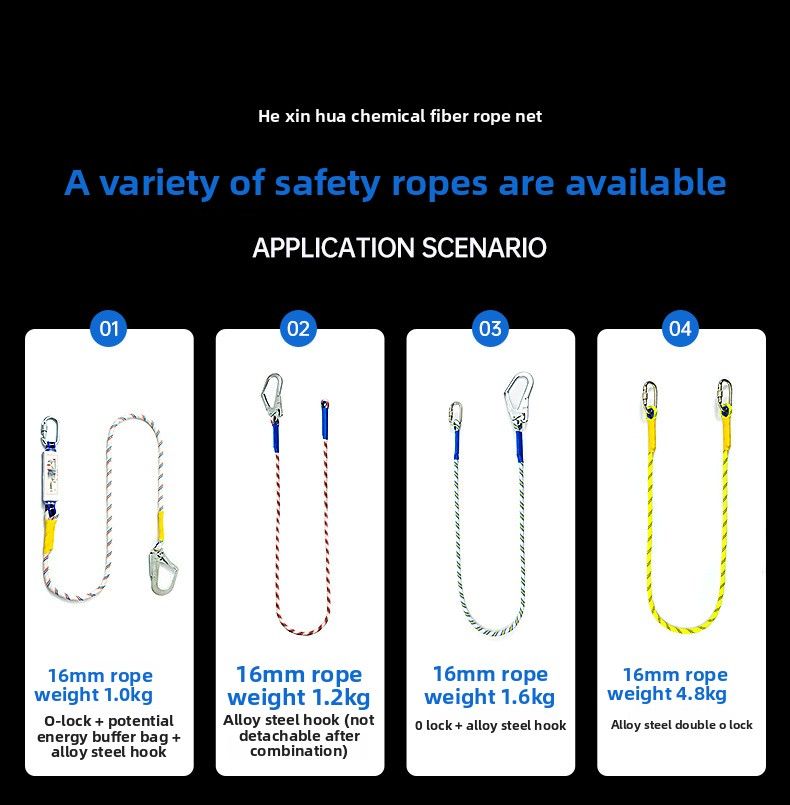 Elektriker-Set für Außenklimaanlagen: 5-Punkt-Doppelhaken für Arbeiten in großer Höhe, kompletter Sicherheitsgurt_voghion.com