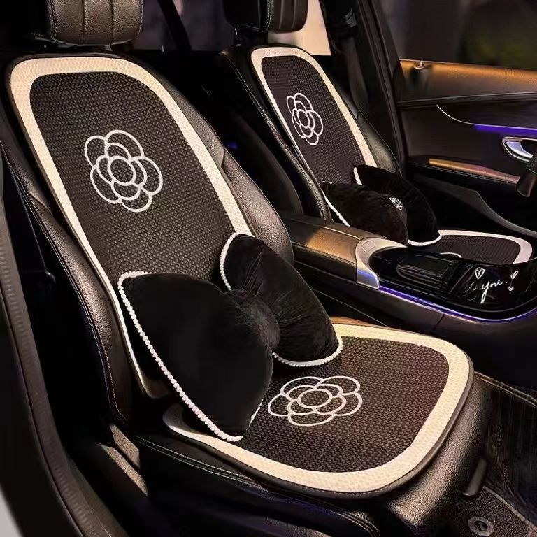 Jastuk za auto, ljetna cool prostirka, monolitna, Cyber, slavna osoba, crtani film, ledena svila, prozračna, stražnja sjedala, set od tri dijela, božica, univerzalna_voghion.com