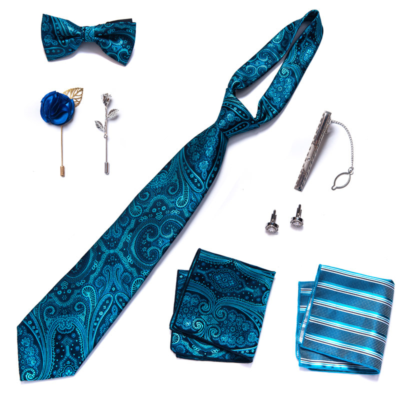 Papion cravată, accesorii pentru bărbați, set de 8 piese, corsaj, broșă, butoni, rochie formală, costum, nuntă și nuntă_voghion.com