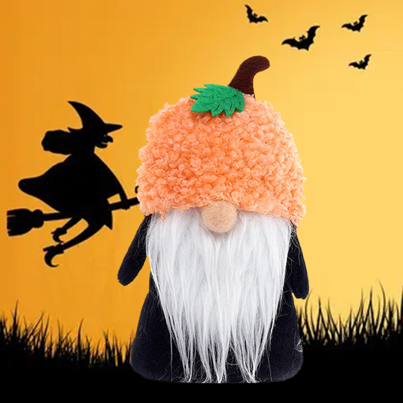 Sijiali Halloween Gnomo sin Rostro Festivo Adorable Decorativo Color Vibrante Halloween sin Rostro Colgante muñeca nórdica para Escritorio_voghion.com