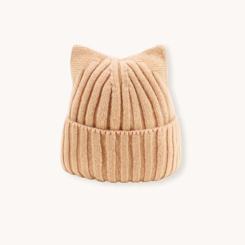 100% orecchie di gatto (pane a forma di orecchie di gatto al vapore) lavorato a maglia per le donne in inverno, cappello versatile di alta qualità, caldo e carino_voghion.com