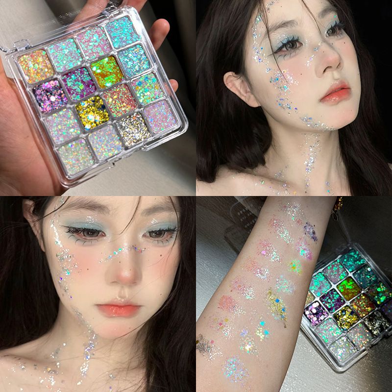 Sekkie Sequins Eyeshadow Palette Glitter Glitter Makeup Show Mermaid Glitter_voghion.com