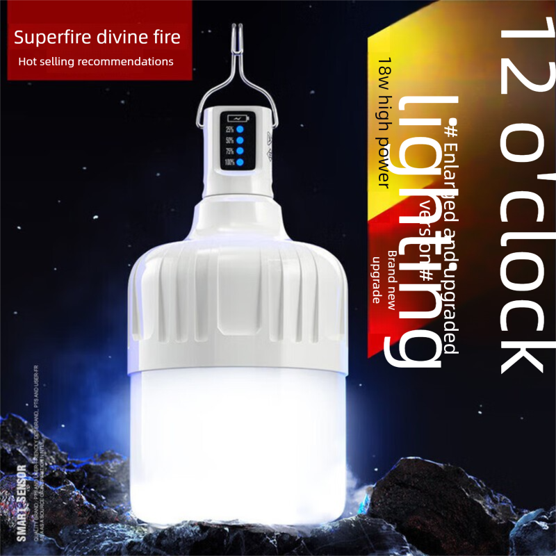 Żarówka akumulatorowa Shenhuo SupFire GT10-S, awaryjna, wisząca, do użytku na zewnątrz, do oświetlenia stoiska na targu nocnym_voghion.com