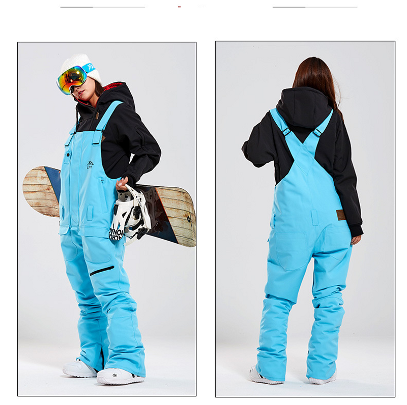 Tuta da sci Snowboard doppia tavola impermeabile nera invernale sci indoor sci nuovi pantaloni da neve_voghion.com