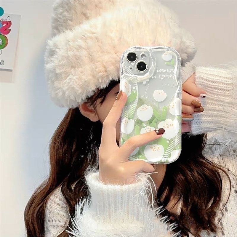 Realme 13 12 12X 11 11X 10 9 Note 60 50 Pro Plus C67 C63 C61 C65 C55 C53 C51 C35 C33 C30 C30S C21Y C25Y C20 C11 8 8i 6 5 Aesthetic Tulip Case_voghion.com