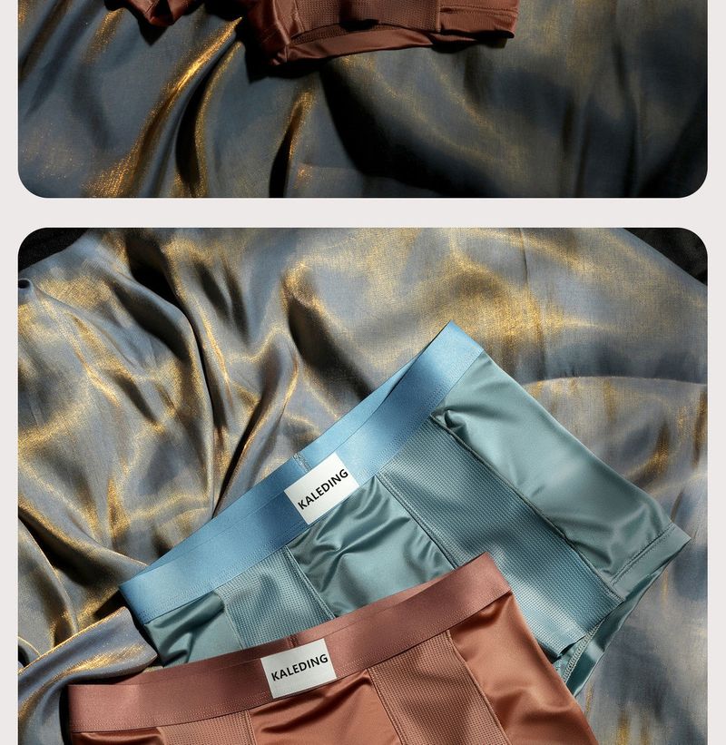 Breathable Mesh Men's Underwear - 1 Pack Ice Silk Boxer Briefs With Cooling Comfort & Stretch Fit For All-Day Wear (Multiple Colors & Sizes Available)_voghion.com